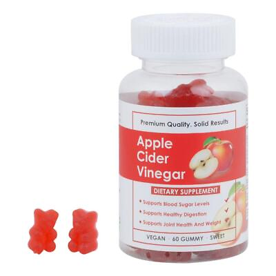 #ad 60 Organic Apple Cider Vinegar Gummies Immunity Boosting ACV Vitamins B12 $13.19