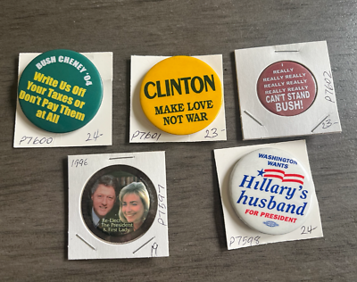 #ad ORIGINAL* Hilary Clinton George W Bush Mini Lot. $67.99