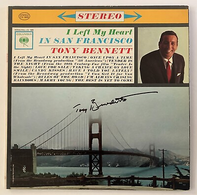 #ad Rare TONY BENNETT signed BENEDETTO autograph COA Proof I Left My Heart In SF $595.00