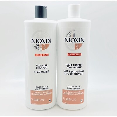 #ad Nioxin System 3 Cleanser Shampoo and Scalp Therapy Conditioner Duo 33.8 Oz $44.88