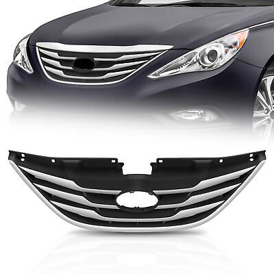#ad Grill Assembly For 2011 2012 2013 Hyundai Sonata Front Bumper Upper Grille $32.99