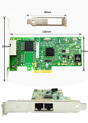 #ad Interface Card Adapter For I350 T2V2 PCI E Gen 2.1 5g s X4 Gigabit Ethernet $80.90