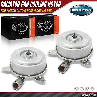 #ad 2Pcs Radiator Fan Cooling Motor for Nissan Altima 2002 2006 L4 2.5L 214878J100 $59.99