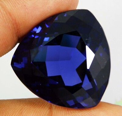 #ad 120 Ct Natural Blue Tanzania Of Tanzanite Trillion Cut Gemstone Certified $50.04