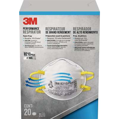 #ad 3M N95 Particulate Sanding Respirator 20 Pack 8210PP20 DC Pack of 4 3M $105.41