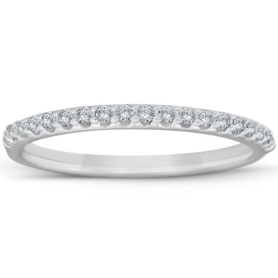 #ad 1 8ct White Gold Diamond Anniversary Wedding Guard Ring $189.99