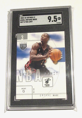 #ad 2003 04 SkyBox Limited Edition #20SL Dwyane Wade Skys The Limit Rookie Card Mint $400.00