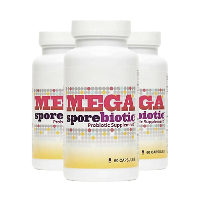 #ad 3 Pack MegaSporeBiotic Natural Probiotic Supplement Mega Sporebiotic 180 Cap $68.95