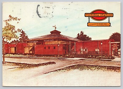 #ad Postcard Victoria Station Train Boxcar British Railways $4.75