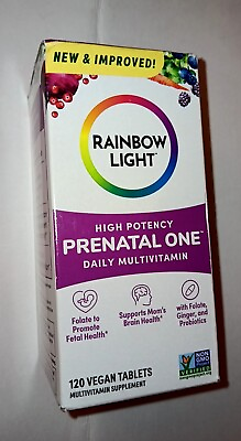 #ad Rainbow Light High Potency Prenatal One Daily Multivitamin 120ct Tablets 10 2024 $19.95