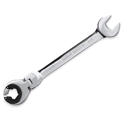 #ad 】1PCS 3 4 Open Flex Head Ratcheting Wrench SAE Ratcheting Spanner with 72 Te... $38.58