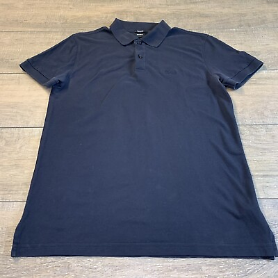 #ad Hugo Boss Mens Polo Shirt Size Small Black Slim Fit Cotton B16 $19.95