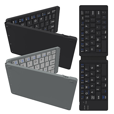 #ad Foldable Bluetooth Keyboard Optical 2.4Ghz Wireless Mouse For iPad Tablets Phone $21.99
