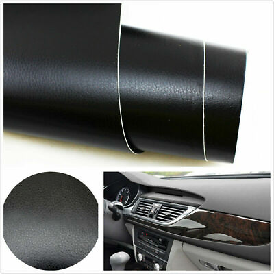 #ad 3D black Leather Texture Sheet Car Auto Interior Trim Vinyl Film Wrap Sticker $9.49