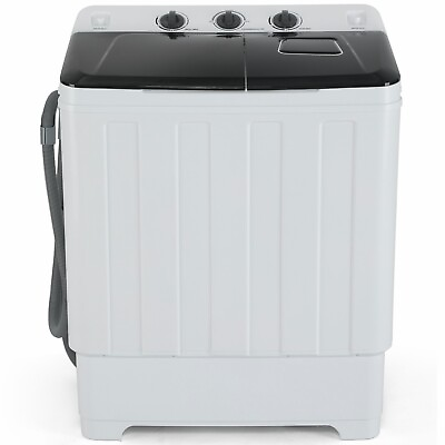 #ad Portable Washing Machine 30LBS Twin Tub Mini Compact Laundry Washer w.Drain Pump $169.99