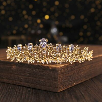 #ad Premium Crystal Elegant Queen Crowns Cubic Zirconia Trendy Headpieces For Ladies $15.19