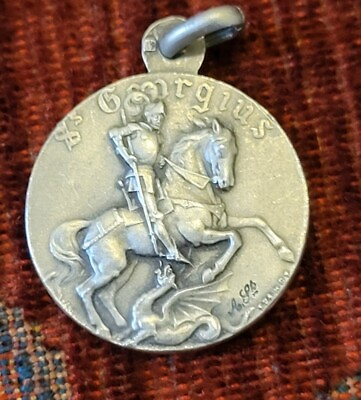 #ad St. George Vintage amp; New Sterling Medal Catholic Patron Of Soldiers amp; Archers $44.99