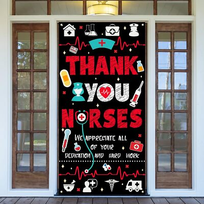 #ad Thank you nurses decorations nurse week door cover nurses Appreciation banner... $21.96