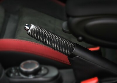 #ad Real Carbon Interior Handbrake Stick Glove Cover for MINI Cooper F57 F55 F56 $35.99