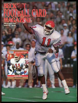 #ad Beckett Football Card Magazine #5 July Aug 1990 Andre Ware Houston Cover VG $7.95