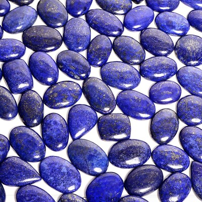 #ad 1 KG 5000 Ct Natural Blue Lapis Lazuli Gold Flecks Cab Wholesale Lot 100 Pcs $84.99