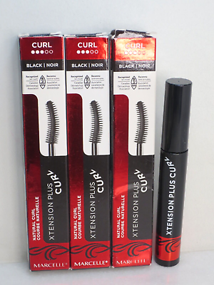#ad MARCELLE NATURAL CURL XTENSION PLUS CURL BLACK MASCARA LOT OF 3 $18.00