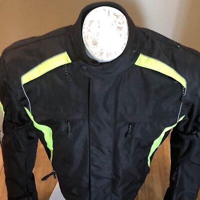 #ad Motonation Diablo Jacket Vented M regular black green $59.95