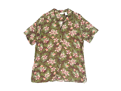 #ad Classic Elements Men#x27;s L Shirt Collar Button Up Short Sleeve Stretch Lightweight $13.95