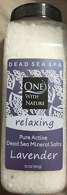#ad Dead Sea Spa One With Nature Relaxing Lavendar Mineral Salts 32oz $23.95
