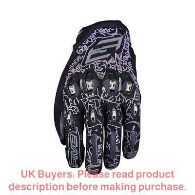 #ad Five Stunt Evo 2 Gloves Black Silver Grey New Free Shipping GBP 69.94