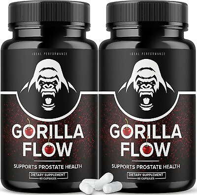 #ad Gorilla Flow Prostate Supplement 120 Capsules 2 Pack $49.95