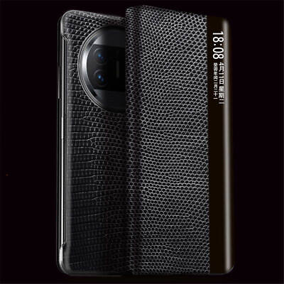 #ad Genuine Lizard Skin Leather Case fr Huawei Mate X5 X3 Window View Business Cover $229.80