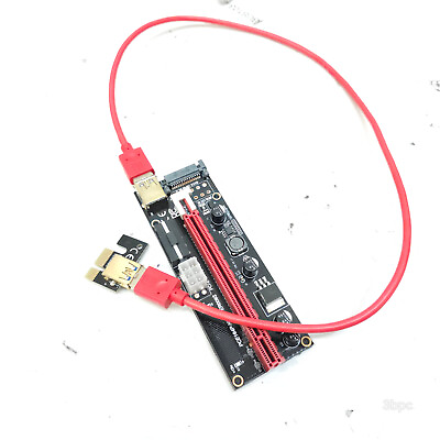 #ad PCE164P N08 VER009S USB PCI RISER CARD ADAPTER GPU Mining SATA POWER $10.00