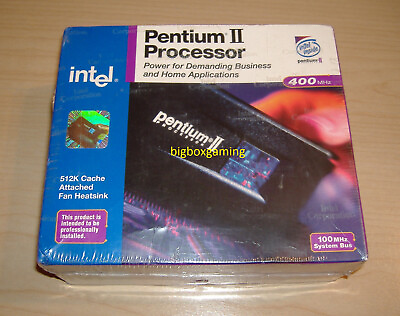 #ad INTEL PENTIUM II SLOT 1 CPU 400MHZ 100MHZ FSB 512K CACHE NEW SEALED RETAIL BOX $499.95