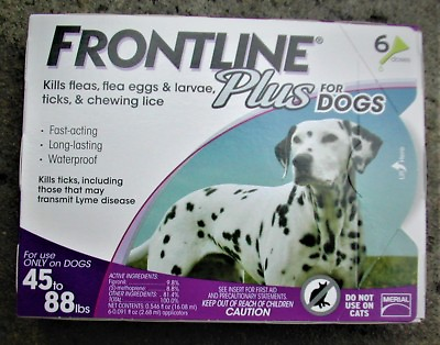 #ad Frontline Plus for Dogs 45 88 lbs 6 pack 100% Genuine U.S EPA Approve $39.75