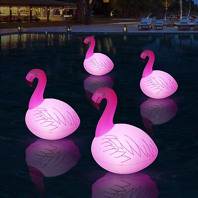 #ad #ad Rukars Solar Floating Lights 4 PCS Flamingo Floating Pool Lights Solar Power... $75.92