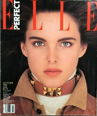 #ad October 1988 Vintage Elle Magazine Susan Miner Cover $24.99