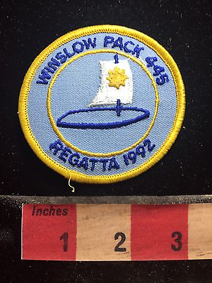 #ad Vtg 1992 WINSLOW Maine PACK 445 Regatta Boat Race Cub Boy Scout Patch 75YG $2.99