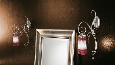 #ad Wall Light Classic Crystal Clear Silver Red $684.52