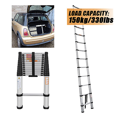 #ad Telescoping Loft Ladder Aluminum Light Weight Extension Ladders 330lbs Max Load $109.12