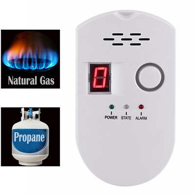 #ad Home Plug in Digital Coal Natural Gas Detector Combustible Gas Leak Alarm K7R6 $18.99