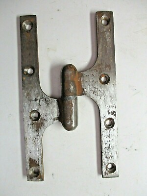 #ad 1850s Left Hand Steel Olive Bullet Knuckle Door H Hinge 6 1 2quot; X 3 5 8 Antique $69.90