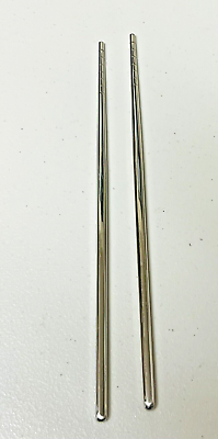 #ad Set of 6 Pairs Reusable Metal Silver Tone Lightweight Chopsticks $8.00