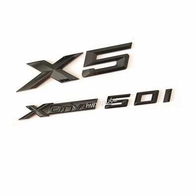 #ad Gloss Black X5 XDrive 50i Car Emblem Trunk Lid Performance Rear Side Badge $19.93