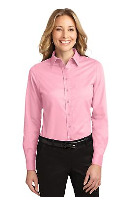 #ad Port Authority Womens Long Sleeve Button Down Easy Care Dress Shirt L608 $22.93