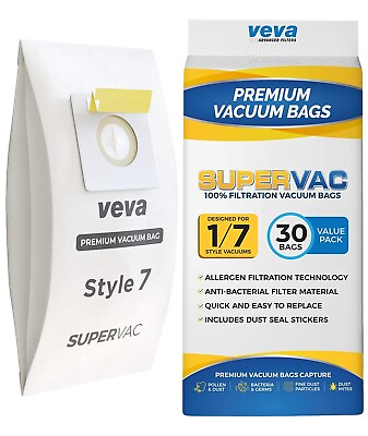 #ad Veva Premium Vacuum Bags for Bissell Upright Models Using Style 1 7 Bag 30 Bags $24.95