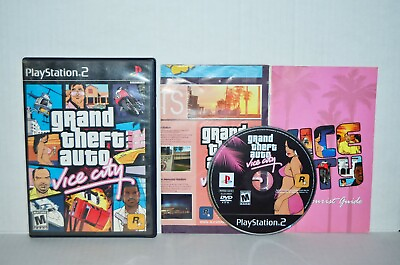 #ad #ad Grand Theft Auto: Vice City Sony PlayStation 2 2002 GTA PS2 Black Label CIB $36.95