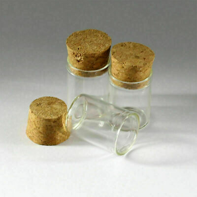 #ad 10PCS Empty Sample Vials Clear Glass Bottles with Corks Jars Small bottle 5ml $18.54