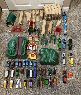#ad Lot Of Thomas The Train Engine 83 Track Pieces 38 Trains And Environmental Piece $149.99