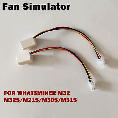 #ad 2 Pcs 4 pin Fan Simulator for Whatsminer M32 M32S M21S M30S M31S for Antminers $6.15